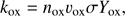 $ \begin{aligned} k_{\mathrm{ox}}=n_{\mathrm{ox}}v_{\mathrm{ox}}\sigma Y_{\mathrm{ox}}, \end{aligned} $