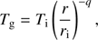 $ \begin{aligned} T_{\mathrm{g}}=T_{\mathrm{i}} \left(\frac{r}{r_{{\mathrm{i}}}}\right)^{-q}, \end{aligned} $