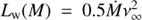 ${L_{\rm{w}}}(M) = 0.5\dot Mv_\infty ^2$