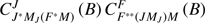 $ C_{J^{\ast }M_{J}\left( F^{\ast }M\right)}^{J}\left( B\right) C_{F^{\ast \ast }\left( JM_{J}\right)M}^{F}\left( B\right) $