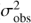 $\sigma _{{\rm{obs}}}^2$