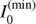 $$I_0^{({\rm{min}})}$$