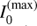 $$I_0^{({\rm{max}})}$$