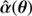 $ \hat{\boldsymbol{\alpha}}(\boldsymbol{\theta}) $