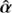 $ \hat{\boldsymbol{\alpha}} $