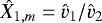 $\Xh_{1,m}=\vh_1/\vh_2$