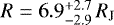 $R=6.9^{&#x002B;2.7}_{-2.9}\,R_{\textrm{J}}$