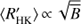 $$\langle R_{{\rm{HK}}}^\prime \rangle \propto \sqrt {\bar B} $$