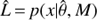 $$\hat L = p(x|\hat \theta ,M)$$