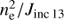 $$n_{\rm{e}}^2/{J_{{\rm{inc}}{\kern 1pt} {\rm{13}}}}$$