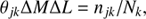 $$ \begin{aligned} \theta _{jk} \Delta M \Delta L = n_{jk}/N_k, \end{aligned} $$