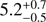 $$5.2_{ - 0.5}^{ + 0.7}$$