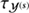 $ {\tau_{{\mathcal{Y}}^{(\boldsymbol{s})}}} $