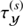 $ \tau_{{\mathcal{Y}}}^{\left(s\right)} $