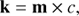 $$ \begin{aligned} \mathbf{k }= \mathbf{m } \times c, \end{aligned} $$