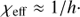 $$ \begin{aligned} \chi _{\rm eff} \approx 1/h\cdot \end{aligned} $$