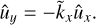 $$ \begin{aligned} \hat{u}_y = -\tilde{k}_x \hat{u}_x. \end{aligned} $$