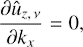 $$ \begin{aligned} \frac{\partial \hat{u}_{z,\,\nu }}{\partial k_x} = 0, \end{aligned} $$