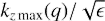 $ k_{z\,{\text{max}}}(q)/\sqrt{\epsilon} $