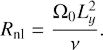 $$ \begin{aligned} R_{\rm nl}=\frac{\Omega _0 L_y^2}{\nu }. \end{aligned} $$