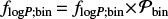 $ f_{{\rm log}P;{\rm bin}} = f_{{\rm log}P;{\rm bin}} \times {{\mathcal{P}}}_{\rm bin} $