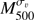 $ M_{500}^{{\sigma _\upsilon }}\ $