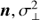 $ {\boldsymbol{n}}, \sigma_{\perp}^{2} $