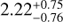$ {2.22^{+0.75}_{-0.76}} $