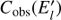 $ C_\text{obs}{(E_l^')} $