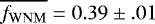 $\overline{f_{\mathrm{WNM}}} = 0.39 \pm .01$