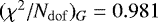 $(\chi^2/N_{\mathrm{dof}})_G = 0.981$