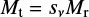 $ \begin{equation} M_{\rm t}=s_\nu M_{\rm r} \label{mass} \end{equation} $