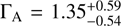 $\Gamma_{\rm A} = 1.35^{+0.59}_{-0.54}$