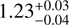$1.23^{+0.03}_{-0.04}$