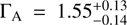 $\Gamma_{\rm A} = 1.55^{+0.13}_{-0.14}$