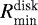 $R^{\textrm{disk}}_{\textrm{min}}$