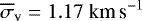 $\overline{\sigma}_{\textrm{v}} = 1.17~\textrm{km\,s}^{-1}$
