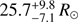 $ 25.7^{+9.8}_{-7.1}\,{R}_{\odot} $