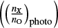 $ \left(\left(\frac{n_{X}}{n_{\rm O}}\right)_{\rm photo}\right) $