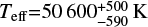 $ T_{\rm eff}=50 600^{+500}_{-590} {\rm K} $