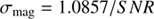 $$ \begin{aligned} \sigma _{\mathrm{mag}}=1.0857/{SNR} \end{aligned} $$