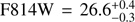 $ \mathrm{F814W} = 26.6^{+0.4}_{-0.3} $