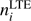 $ n_{i}^{\mathrm{LTE}} $