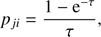 $$ \begin{aligned} p_{ji}=\frac{1-\mathrm{e}^{-\tau }}{\tau }, \end{aligned} $$