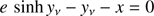 $$ \begin{aligned} e\, \sinh { y}_\nu - { y}_\nu - x = 0 \end{aligned} $$
