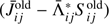 $ (\bar{J}_{{ij}}^\mathrm{{old}} - \bar{\Lambda}_{ij}^{*}S_{ij}^\mathrm{{old}}) $