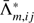 $ \bar{\Lambda}^{*}_{m,ij} $