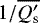 $1/\overline{Q_{\textrm{s}}&#x0027;}$
