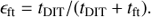 $$ \begin{aligned} \epsilon _{\rm ft}=t_{\rm DIT}/(t_{\rm DIT}+t_{\rm ft}). \end{aligned} $$