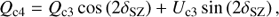 $$ \begin{aligned} Q_{\rm c4} = Q_{\rm c3}\, \mathrm{cos}\,(2\delta _{\rm SZ}) +U_{\rm c3}\, \mathrm{sin}\,(2\delta _{\rm SZ})\,, \end{aligned} $$